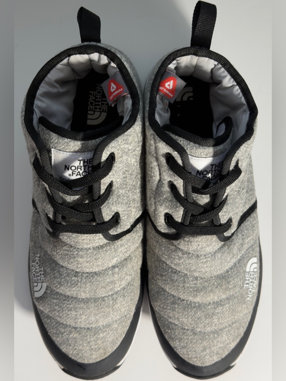 The North Face Kids Gray Quilted Lace-Up Boots